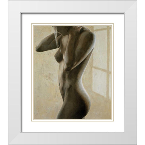 In penombra II White Modern Wood Framed Art Print with Double Matting by Mariani, Giorgio