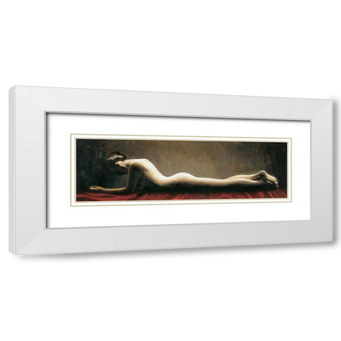 Quiete White Modern Wood Framed Art Print with Double Matting by Mariani, Giorgio