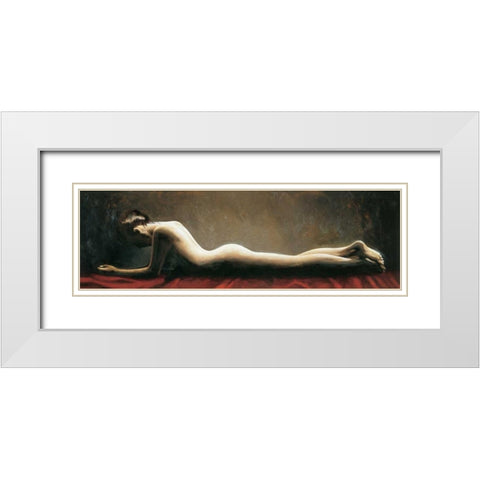 Quiete White Modern Wood Framed Art Print with Double Matting by Mariani, Giorgio