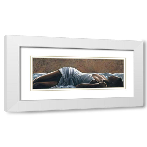 Sognando White Modern Wood Framed Art Print with Double Matting by Mariani, Giorgio
