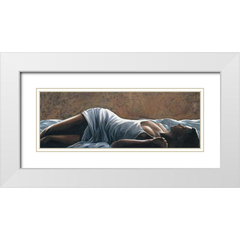 Sognando White Modern Wood Framed Art Print with Double Matting by Mariani, Giorgio