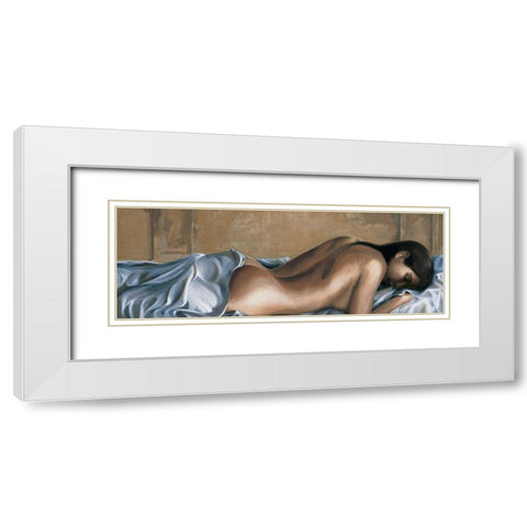 Tenerezza White Modern Wood Framed Art Print with Double Matting by Mariani, Giorgio