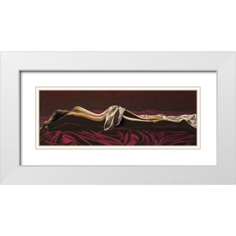 Incanto notturno White Modern Wood Framed Art Print with Double Matting by Mariani, Giorgio