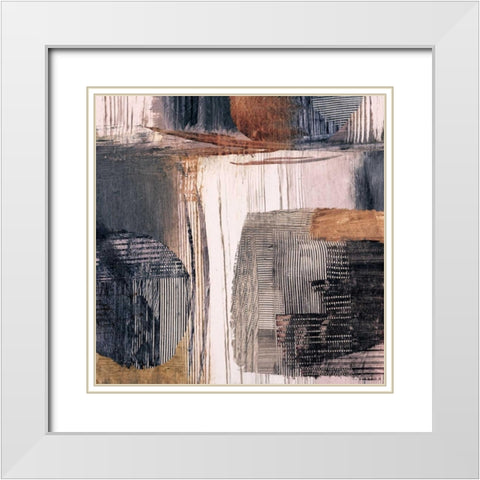 Geometric Movement I White Modern Wood Framed Art Print with Double Matting by Ritts, Graham