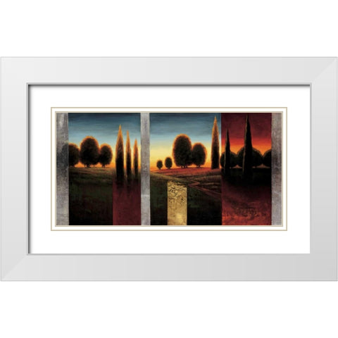 The Glow I White Modern Wood Framed Art Print with Double Matting by Williams, Gregory