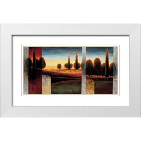 The Glow II White Modern Wood Framed Art Print with Double Matting by Williams, Gregory