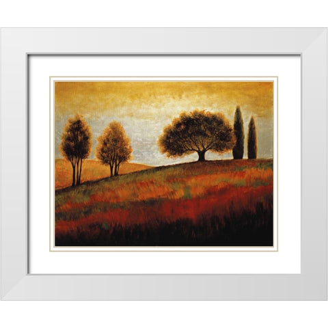 Rising II White Modern Wood Framed Art Print with Double Matting by Williams, Gregory