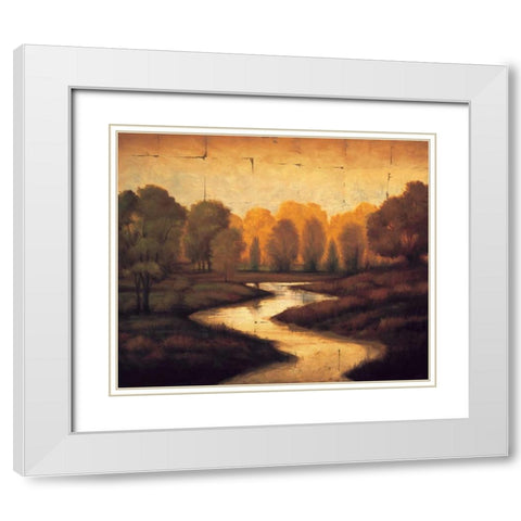 The Waters Edge I White Modern Wood Framed Art Print with Double Matting by Williams, Gregory