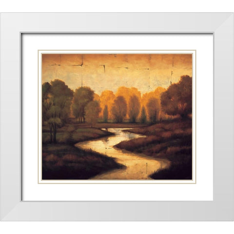 The Waters Edge I White Modern Wood Framed Art Print with Double Matting by Williams, Gregory