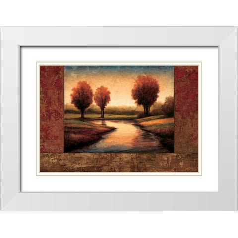 Daybreak I White Modern Wood Framed Art Print with Double Matting by Williams, Gregory