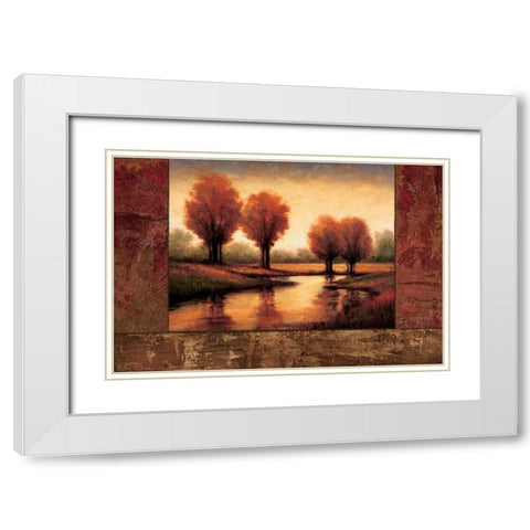Daybreak II White Modern Wood Framed Art Print with Double Matting by Williams, Gregory