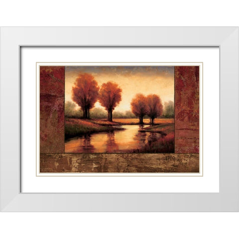 Daybreak II White Modern Wood Framed Art Print with Double Matting by Williams, Gregory