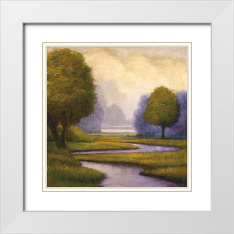 Lavender Sunrise I White Modern Wood Framed Art Print with Double Matting by Williams, Gregory
