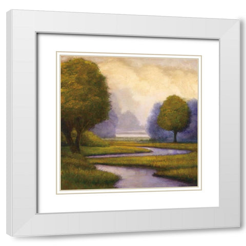 Lavender Sunrise I White Modern Wood Framed Art Print with Double Matting by Williams, Gregory