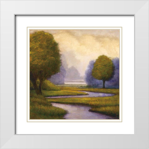 Lavender Sunrise I White Modern Wood Framed Art Print with Double Matting by Williams, Gregory