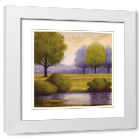 Lavender Sunrise II White Modern Wood Framed Art Print with Double Matting by Williams, Gregory