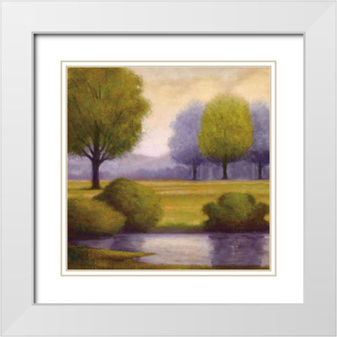 Lavender Sunrise II White Modern Wood Framed Art Print with Double Matting by Williams, Gregory