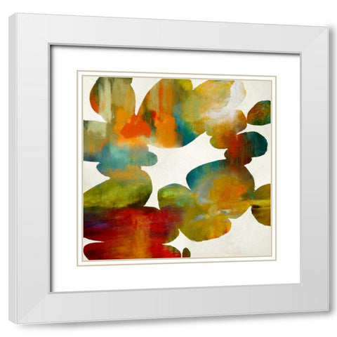 Allegory II White Modern Wood Framed Art Print with Double Matting by Carlson, Hannah