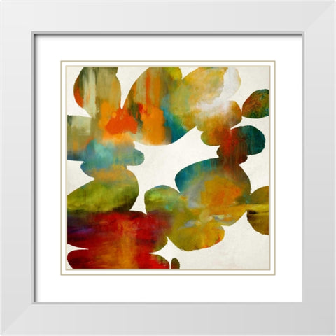 Allegory II White Modern Wood Framed Art Print with Double Matting by Carlson, Hannah
