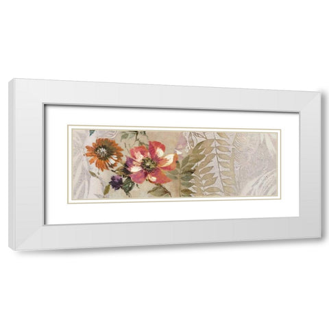 Florilege II White Modern Wood Framed Art Print with Double Matting by Simon, Helene