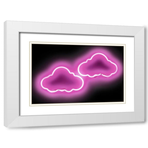 Neon Clouds PB White Modern Wood Framed Art Print with Double Matting by Carr, Hailey