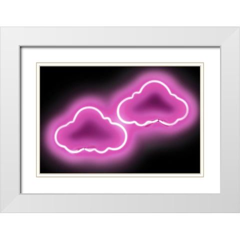 Neon Clouds PB White Modern Wood Framed Art Print with Double Matting by Carr, Hailey
