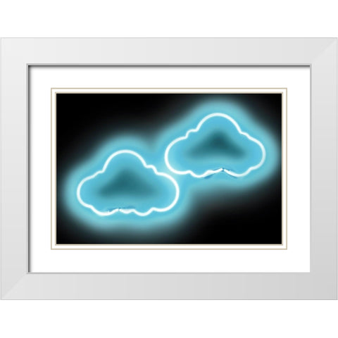 Neon Clouds AB White Modern Wood Framed Art Print with Double Matting by Carr, Hailey