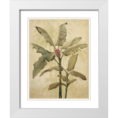 Palms of the Tropics I White Modern Wood Framed Art Print with Double Matting by Deveraux, Jill