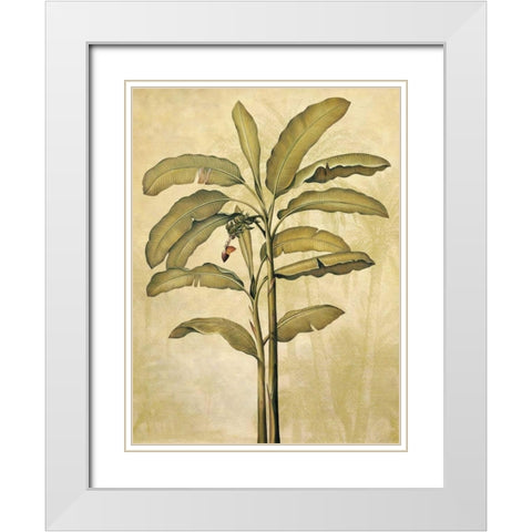 Palms of the Tropics II White Modern Wood Framed Art Print with Double Matting by Deveraux, Jill