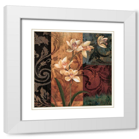 Opulent II White Modern Wood Framed Art Print with Double Matting by Deveraux, Jill