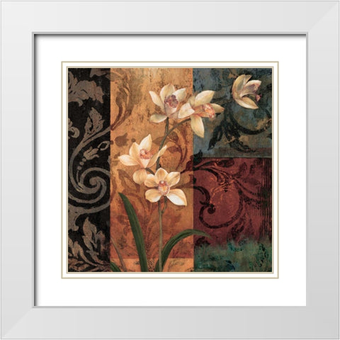 Opulent II White Modern Wood Framed Art Print with Double Matting by Deveraux, Jill