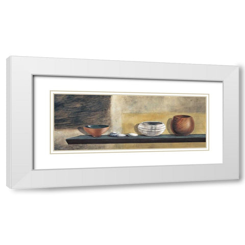 Ethnic Collection I White Modern Wood Framed Art Print with Double Matting by Ross, Yuki