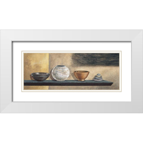 Ethnic Collection II White Modern Wood Framed Art Print with Double Matting by Ross, Yuki
