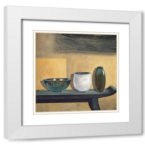 Asian Collection II White Modern Wood Framed Art Print with Double Matting by Ross, Yuki