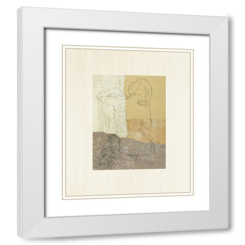 The Female Figure II White Modern Wood Framed Art Print with Double Matting by Robbins, Jason