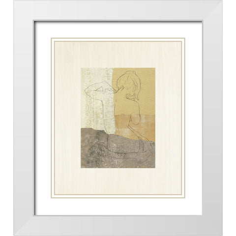 The Female Figure II White Modern Wood Framed Art Print with Double Matting by Robbins, Jason
