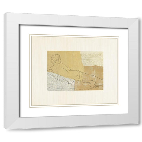 The Female Figure III White Modern Wood Framed Art Print with Double Matting by Robbins, Jason