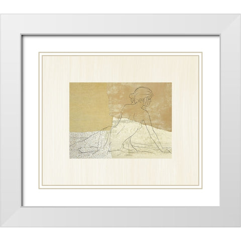 The Female Figure IV White Modern Wood Framed Art Print with Double Matting by Robbins, Jason
