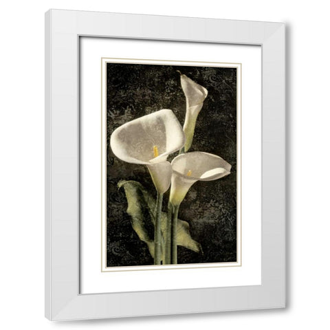 Callas I White Modern Wood Framed Art Print with Double Matting by Seba, John