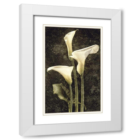 Callas II White Modern Wood Framed Art Print with Double Matting by Seba, John