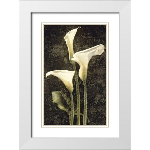 Callas II White Modern Wood Framed Art Print with Double Matting by Seba, John