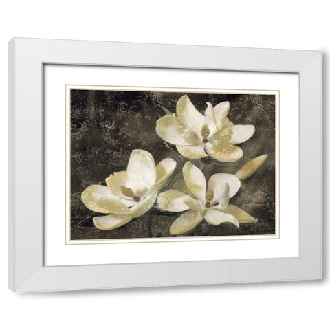 The Magnolia Tree White Modern Wood Framed Art Print with Double Matting by Seba, John