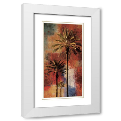 Mustique II White Modern Wood Framed Art Print with Double Matting by Seba, John