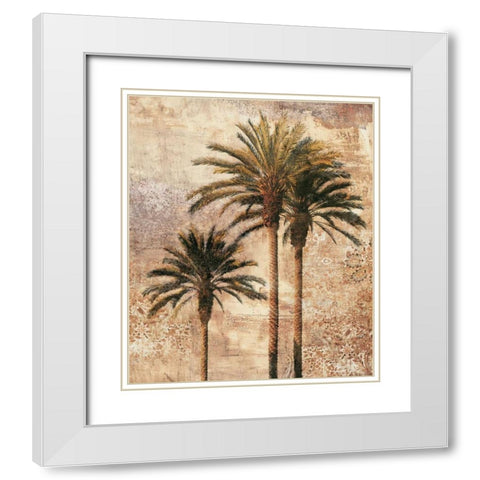 Majestic II White Modern Wood Framed Art Print with Double Matting by Seba, John