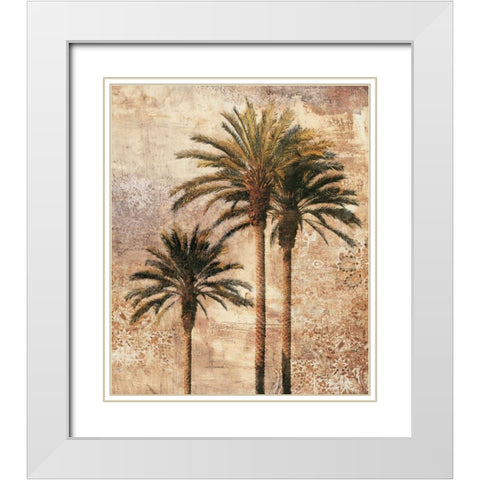 Majestic II White Modern Wood Framed Art Print with Double Matting by Seba, John