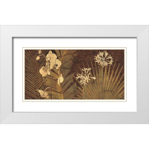 Sayan White Modern Wood Framed Art Print with Double Matting by Seba, John