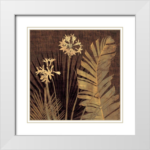 Sanur II White Modern Wood Framed Art Print with Double Matting by Seba, John