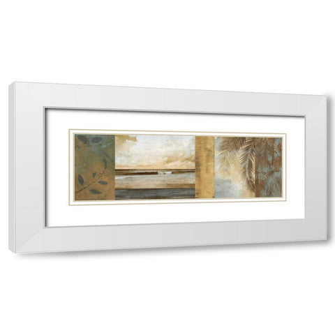 Del Mar II White Modern Wood Framed Art Print with Double Matting by Seba, John