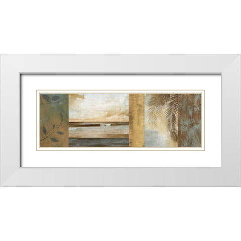 Del Mar II White Modern Wood Framed Art Print with Double Matting by Seba, John
