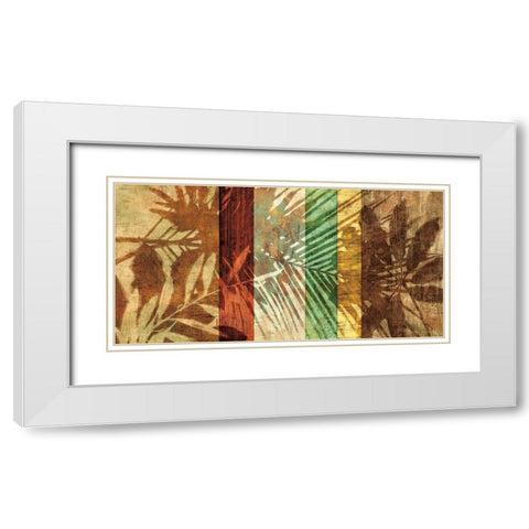 Palm Shadows I White Modern Wood Framed Art Print with Double Matting by Seba, John